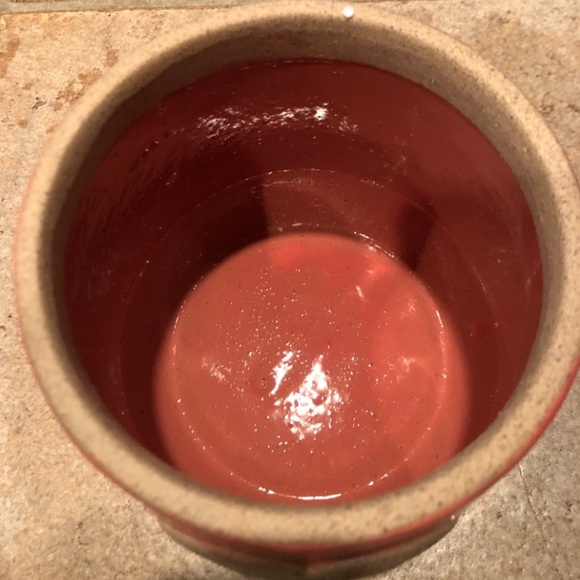 Pier 1 Imports Pink Textured Stoneware Heart Design Storage Canister - Picture 4 of 6